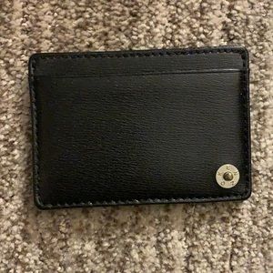 Kenzo leather 4-slot card holder in black